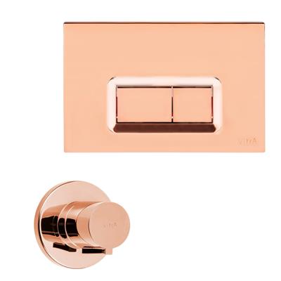 Vitra Gömme Rezervuar Kumanda Paneli Bakır Ankastre Stopvalf-Sıva Üstü