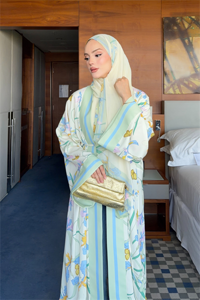 Alya Abaya - Mint Yeşili