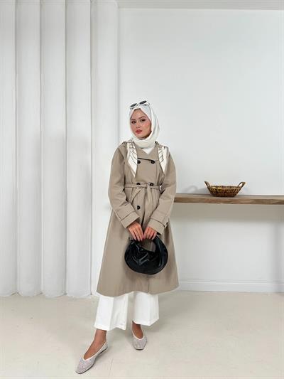 Ameda Fularlı Trench