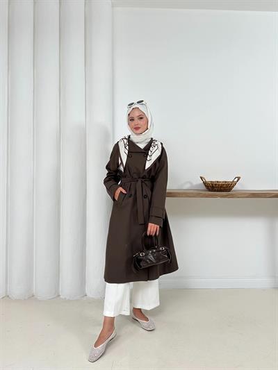 Ameda Fularlı Trench