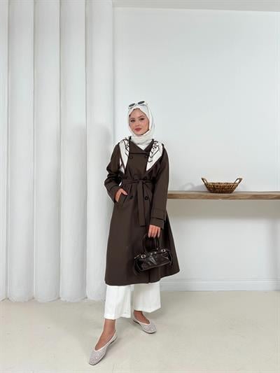 Ameda Fularlı Trench