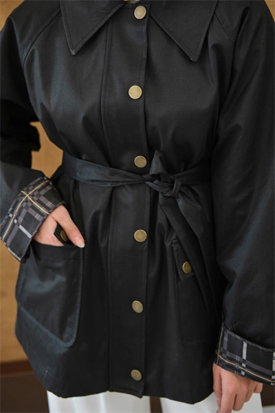 Aure Trench - Siyah