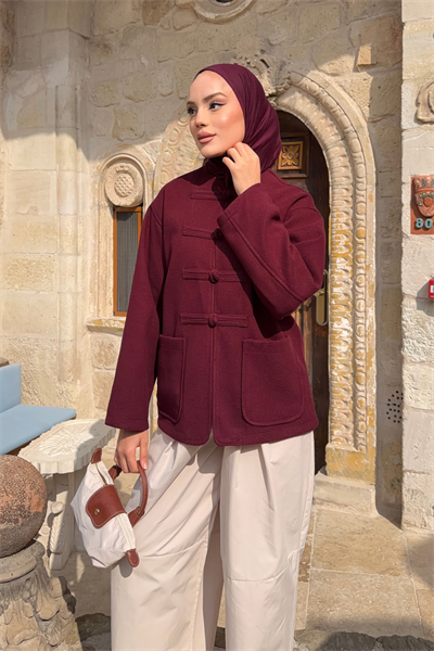Berta Ceket - Bordo