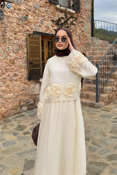 Flowe Takım - Ekru