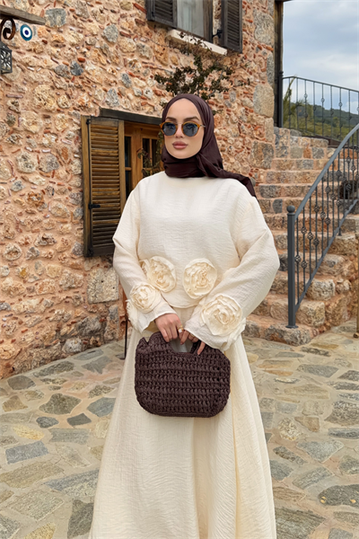 Flowe Takım - Ekru