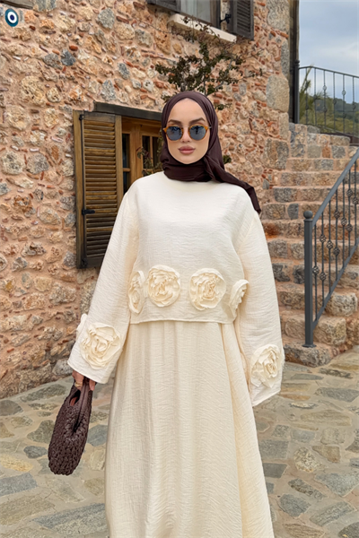 Flowe Takım - Ekru