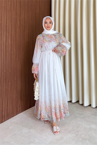 Henna Elbise - Beyaz