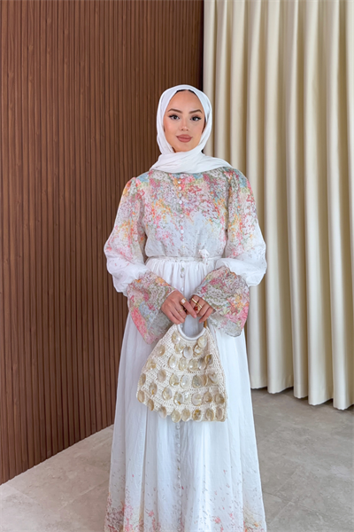 Henna Elbise - Beyaz