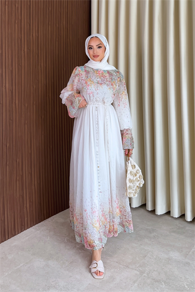 Henna Elbise - Beyaz