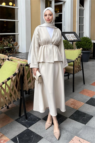 Luna Takım - Bej