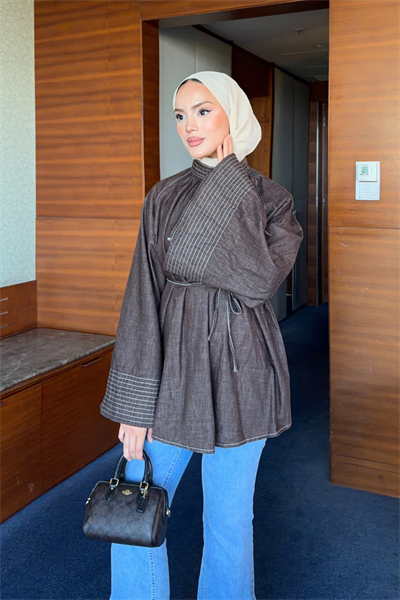 Mina Denim Gömlek - Kahverengi