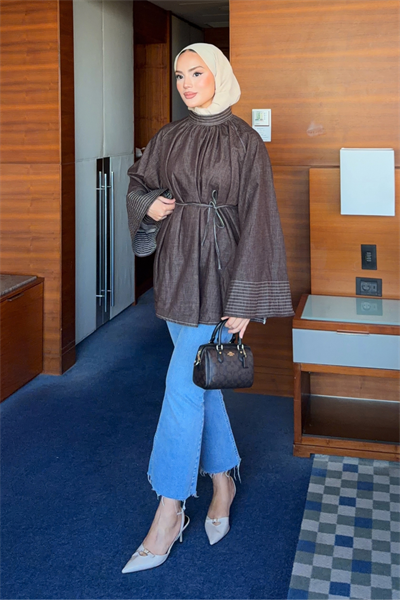 Mina Denim Gömlek - Kahverengi