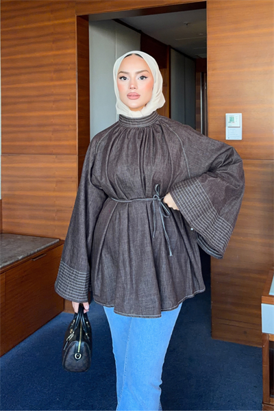 Mina Denim Gömlek - Kahverengi