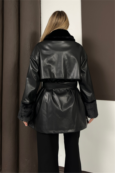 Monar Deri Ceket - Siyah