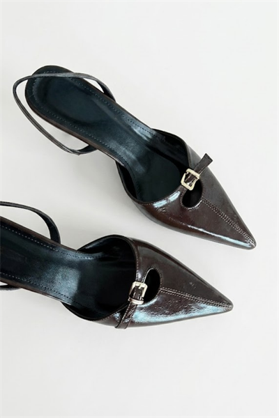 Morty Sivri Burun Topuklu - Acı Kahve