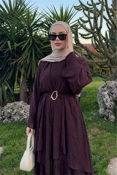 Mozza Elbise - Mürdüm
