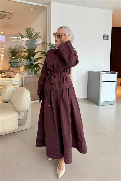Noir Denim Takım - Bordo