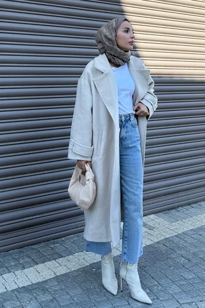 Oversize Kaşe Kaban 