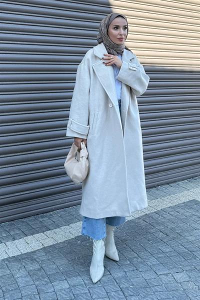 Oversize Kaşe Kaban 