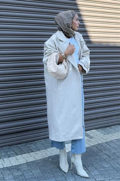Oversize Kaşe Kaban 