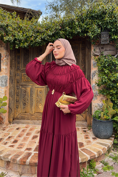 Petty Elbise - Bordo