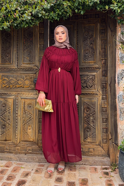 Petty Elbise - Bordo