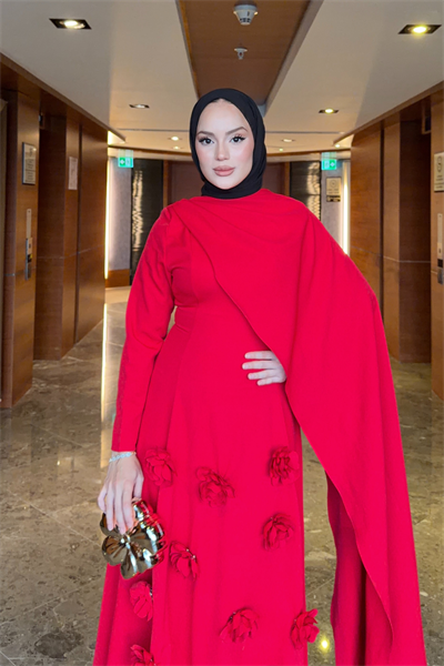 Rovena Elbise - Kırmızı
