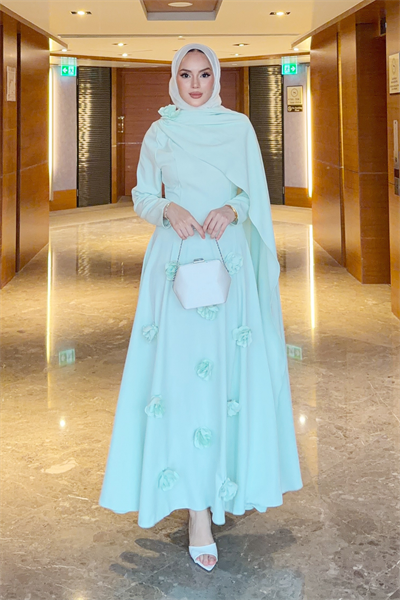 Rovena Elbise - Mint Yeşili