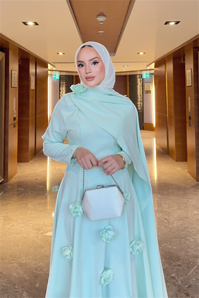 Rovena Elbise - Mint Yeşili