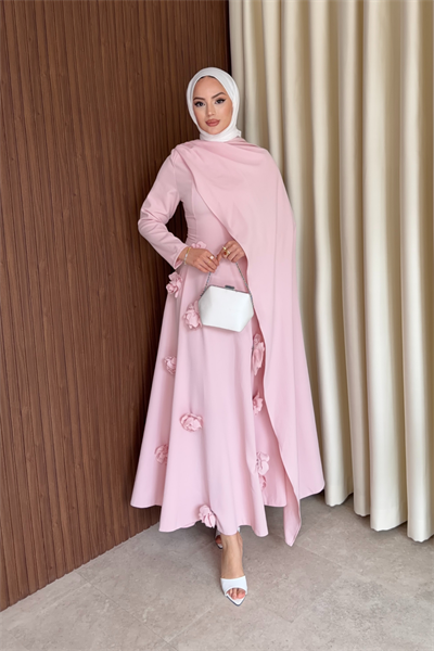 Rovena Elbise - Pembe