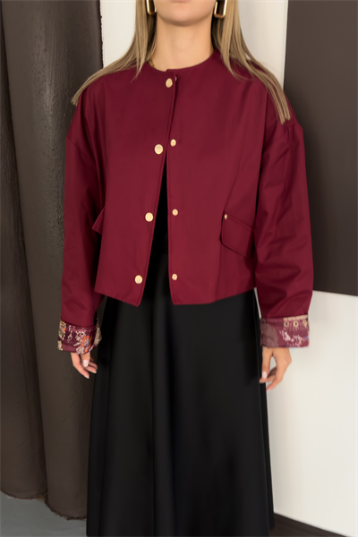 Verde Ceket - Bordo