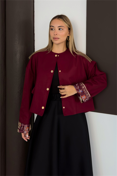 Verde Ceket - Bordo