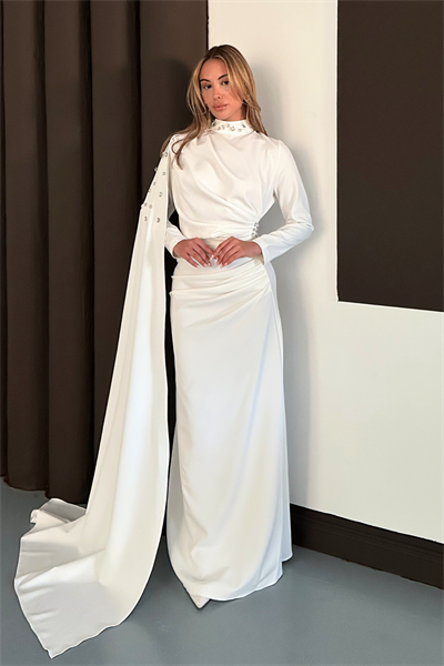 Violet Elbise - Beyaz