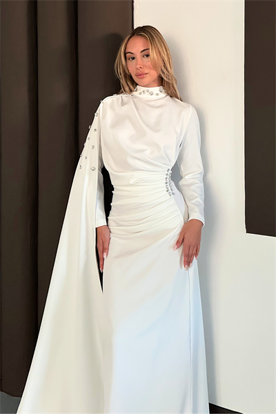 Violet Elbise - Beyaz