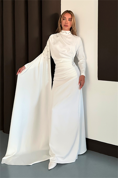 Violet Elbise - Beyaz