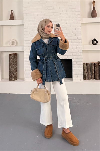 Volere Kürklü Denim Ceket