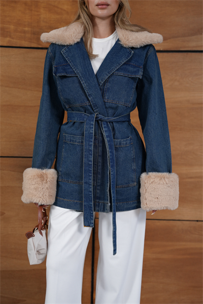 Volere Kürklü Denim Ceket