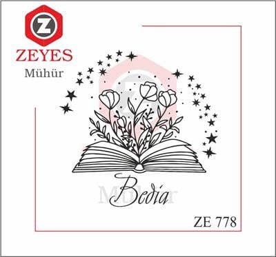 Açik Kitaptan Yeseren Hayaller - Çiçekler ve Yildizlar Kitap Mührü   ZE 778