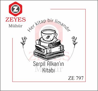 Kahve ve Kitaplar Mührü   ZE 797