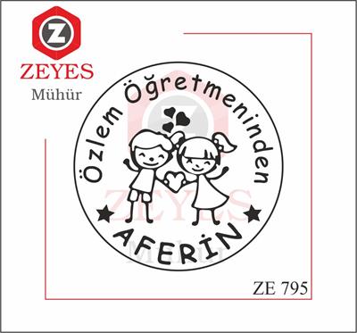 Neseli Çocuklar Ögretmen  Kitap Mührü  ZE 795