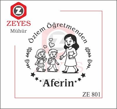 Neseli Çocuklar Ögretmen  Mührü  ZE 801