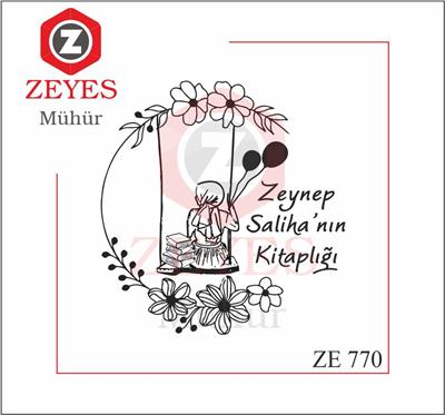 Salincakta Kitaplariyla Sallanan Kiz Kitap Mührü   ZE 770