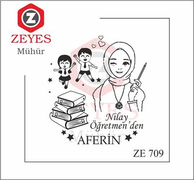 Tesettürlü Ögretmen Mührü   ZE 709