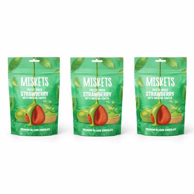 Belçika Çikolatalı Matcha Kaplı Kurutulmuş Çilek