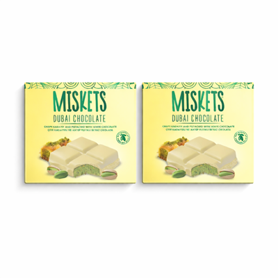 Beyaz Çikolatalı Dubai Çikolatası 100 gr x 2 Adet
