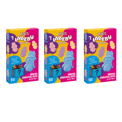 Miskets Labeby Labubu Sürpriz Çikolata Kutusu 60 gr x 3 Adet