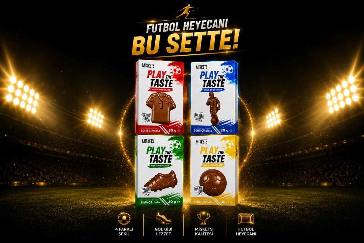 futbolsevere hediye fikirleri,Miskets Play The Taste,futbol konseptli çikolata,tematik atıştırmalıklar,krampon şekilli çikolata.,Hediye çikolata