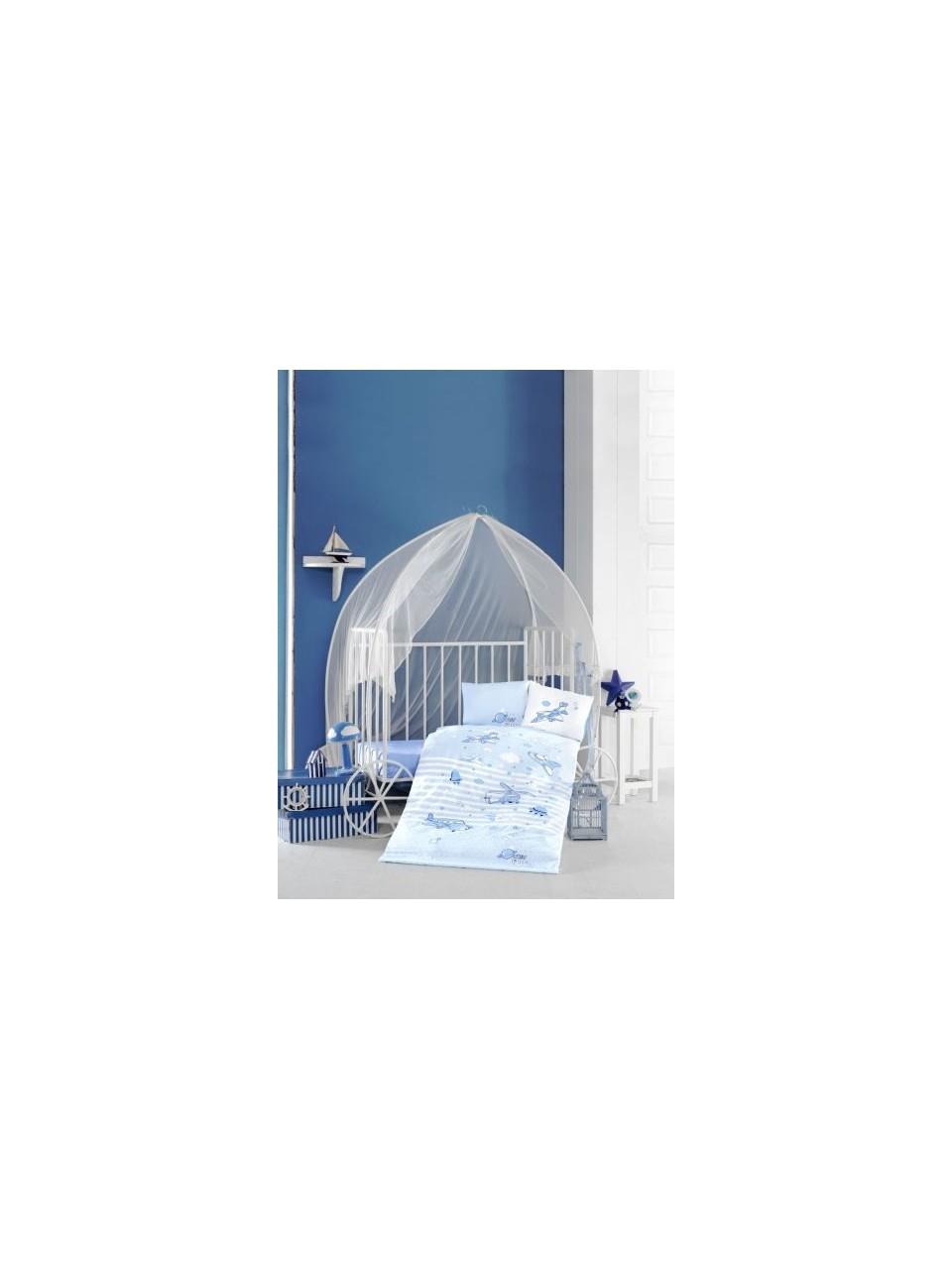 BEBEK NEVRESİM TAKIMI SUPER WINGS V1 MAVİ