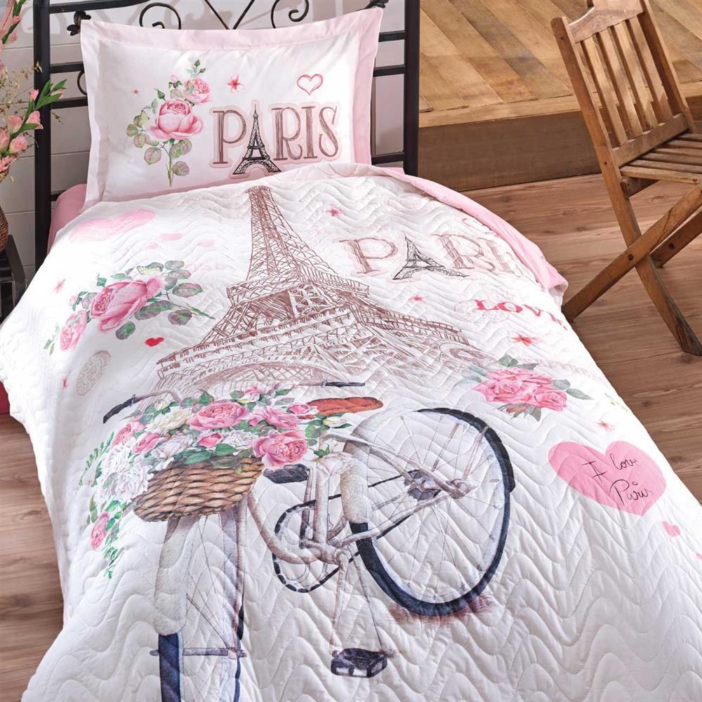 RANFORCE DÖRT MEVSİM SET T.K. PARİS LOVE V1 PEMBE