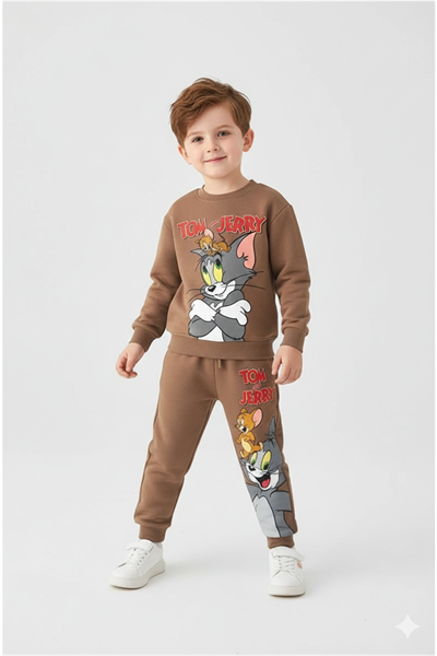 Erkek Çocuk Tom And Jerry Karekter Baskılı  Eşofman Takım
